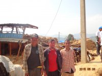 Tamang inhabitants of Majhuwa, Bhimdhunga following the quake