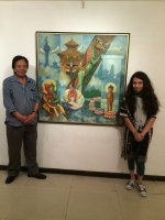 Artist Shyam Lal Shrestha and Abhilasha, 2016
