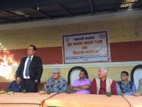 Famous Nepali Folk Singer Kumar Basnet wishing Dipawali Greetings in a meeting organized by Khaptadi Basnet Society
