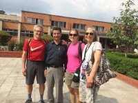 Sharing with smile, Nepali doctor with American counterparts